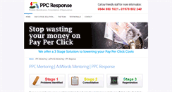 Desktop Screenshot of ppc-response.co.uk